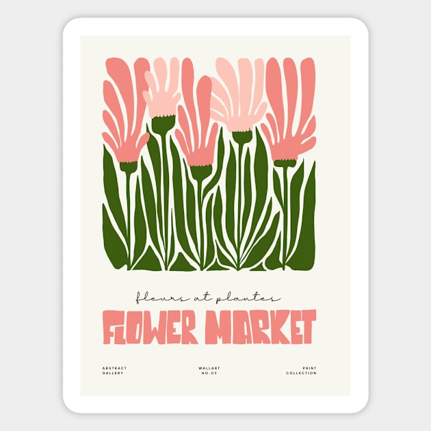 Fleur At Plantes Flower Market Pink Magnet by JunkyDotCom